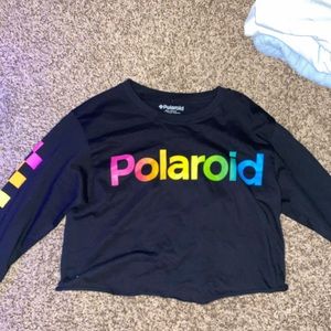 cropped long sleeve polaroid shirt